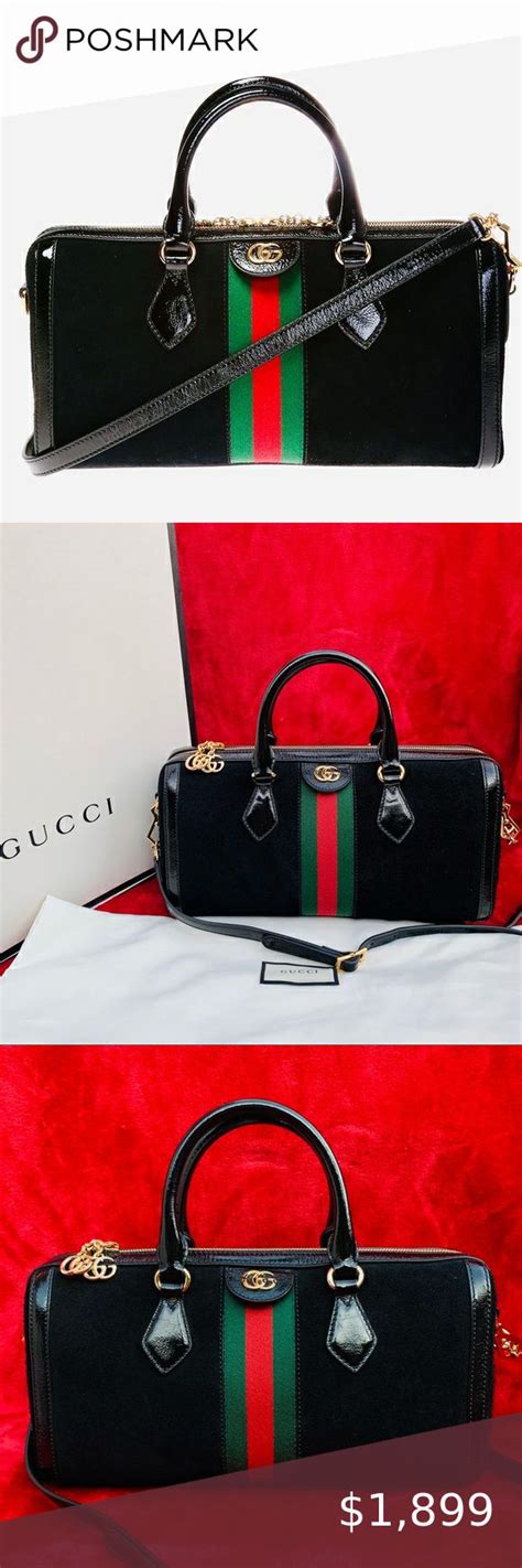 gucci suede patent leather